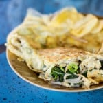 Simple Lao Omelette - This fluffy egg delight is stuffed full of veggies to keep you satisfied all afternoon. Vegetarian. | wandercooks.com