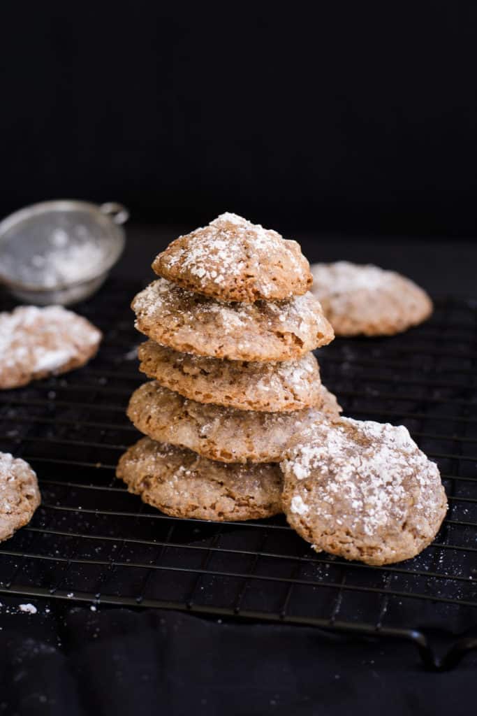 Chewy Almond Cookies Recipe - Crispy on the outside, soft on the inside. These sweet treats are the perfect biscuits with a tea or dessert. | wandercooks.com