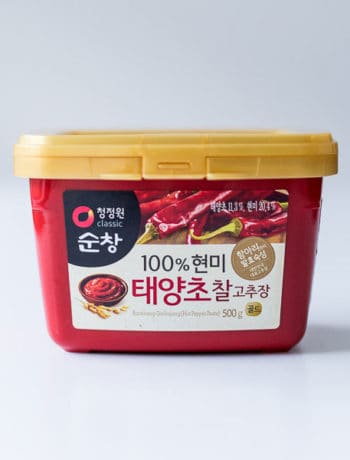 Tub of Korean Gochujang Chilli Paste.