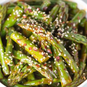 Asparagus with Spicy Gochujang Glaze