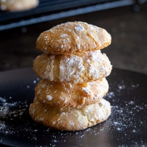 Stack of four Italian Almond Biscuits.