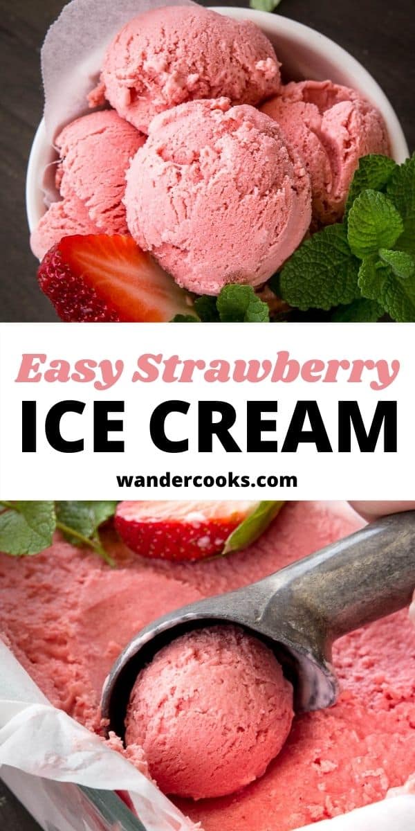 Easy No Churn Strawberry Ice Cream Recipe
