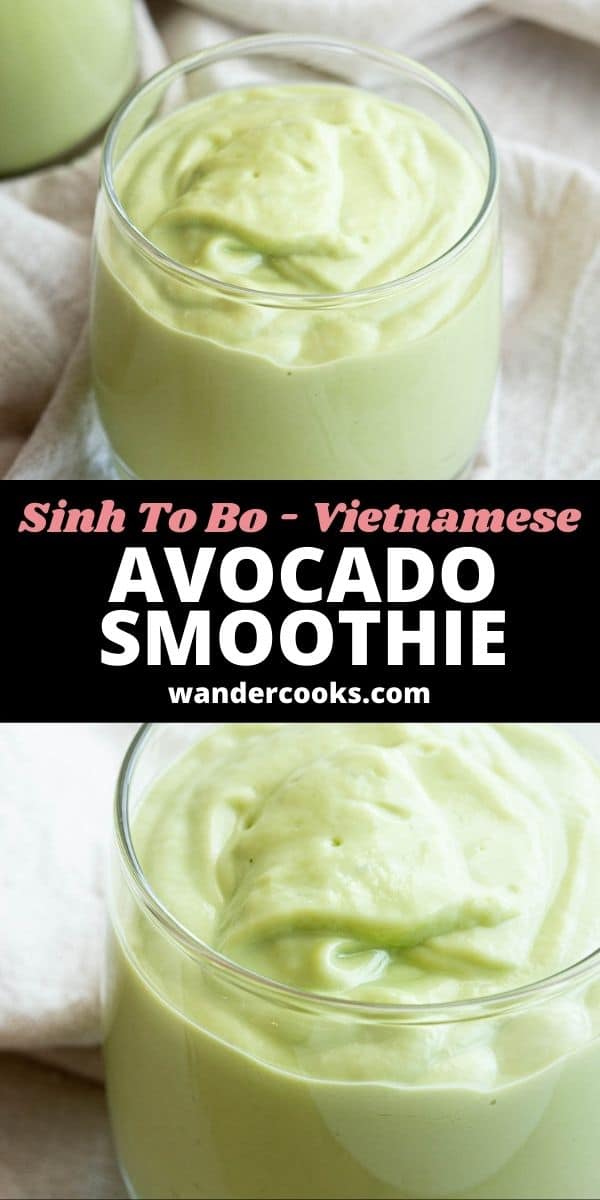 Creamy Vietnamese Avocado Smoothie - Sinh To Bo