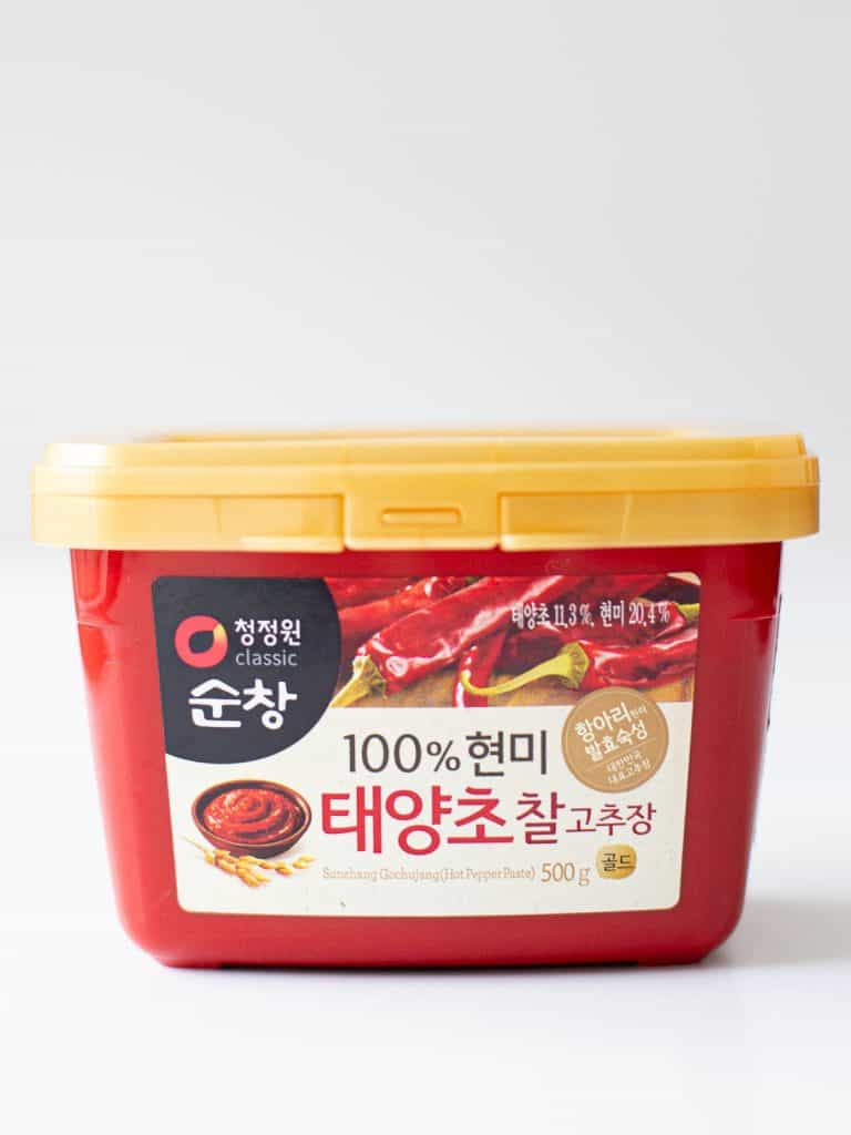 Tub of Korean Gochujang Chilli Paste.