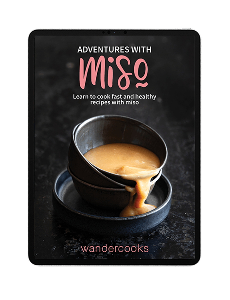 iPad mockup of Adventure with Miso cover.