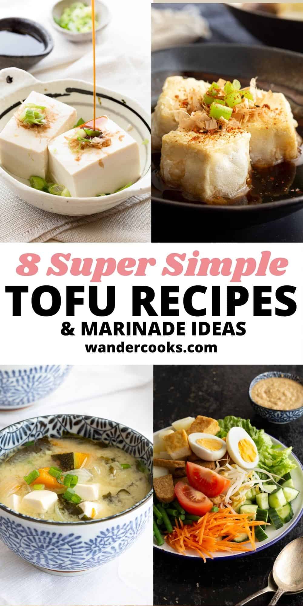 Tofu cooked in various Japanese and Indonesian dishes.