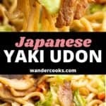 Yaki Udon with pork belly and cabbage.