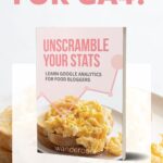 Mock up of Unscramble Your Stats ebook with the text - are you ready for GA4?.