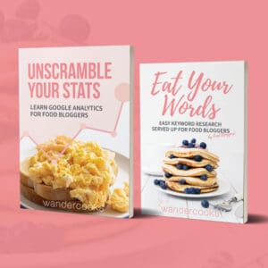 Two ebook mock ups of Unscramble Your Stats and Eat Your Words covers.