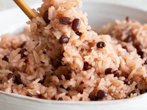 Sekihan - Japanese Red Bean Sticky Rice | Homemade sekihan onigiri