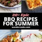Collage of bbq recipe images with text overlay