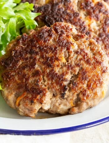 A tender, succulent beef rissole, straight off the BBQ!