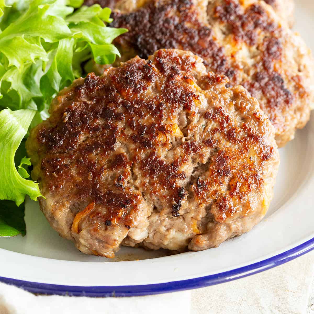 A tender, succulent beef rissole, straight off the BBQ!