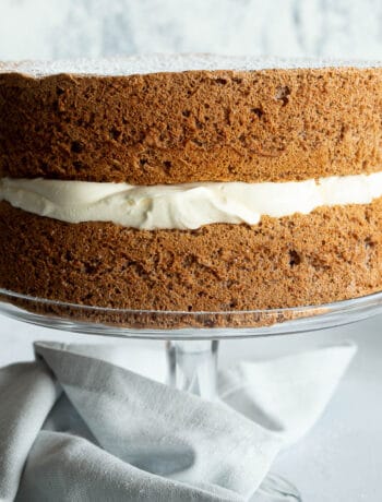 Double layer ginger fluff with whipped cream middle layer.