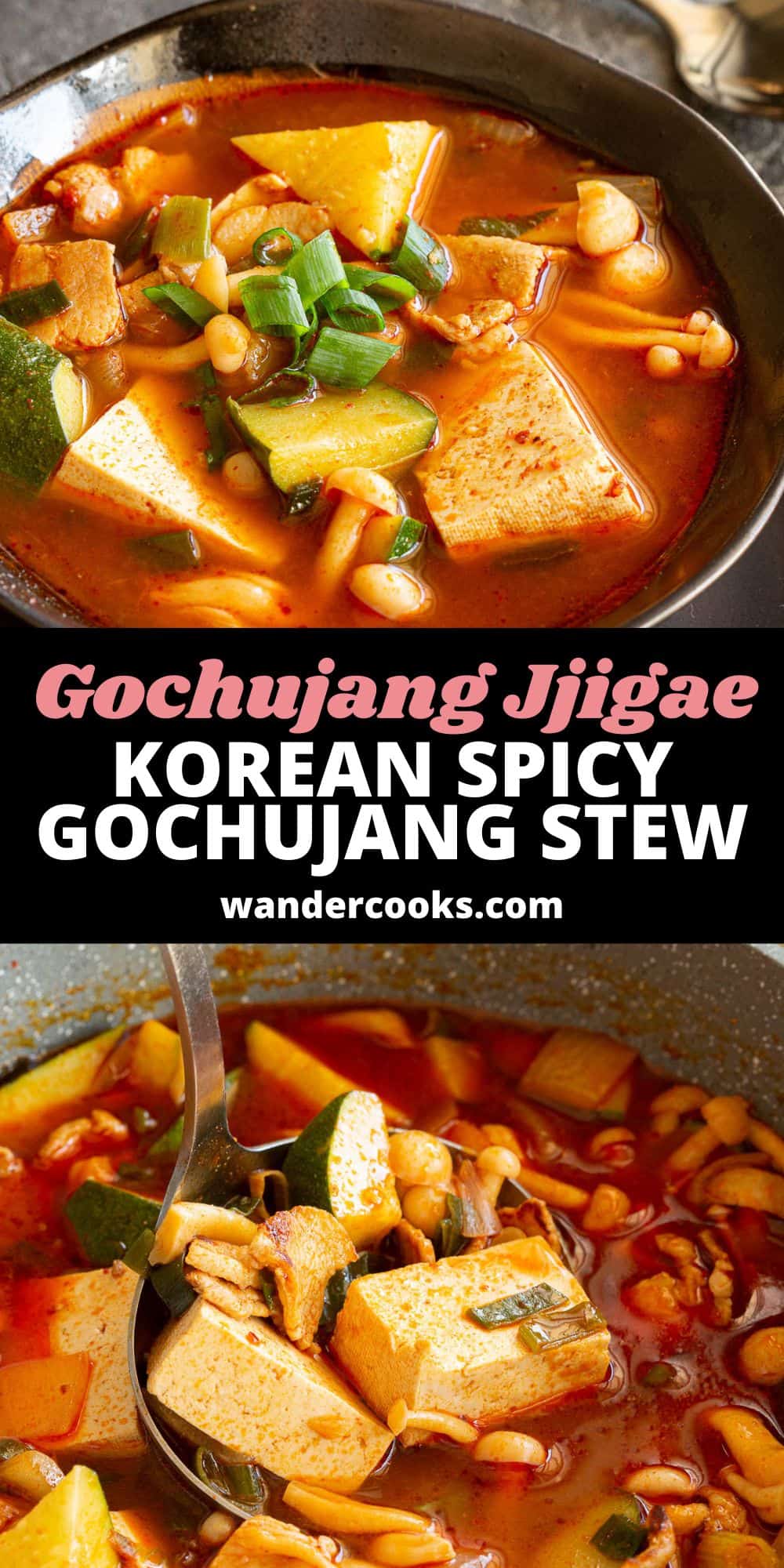 Korean Spicy Gochujang Stew - Gochujang Jjigae