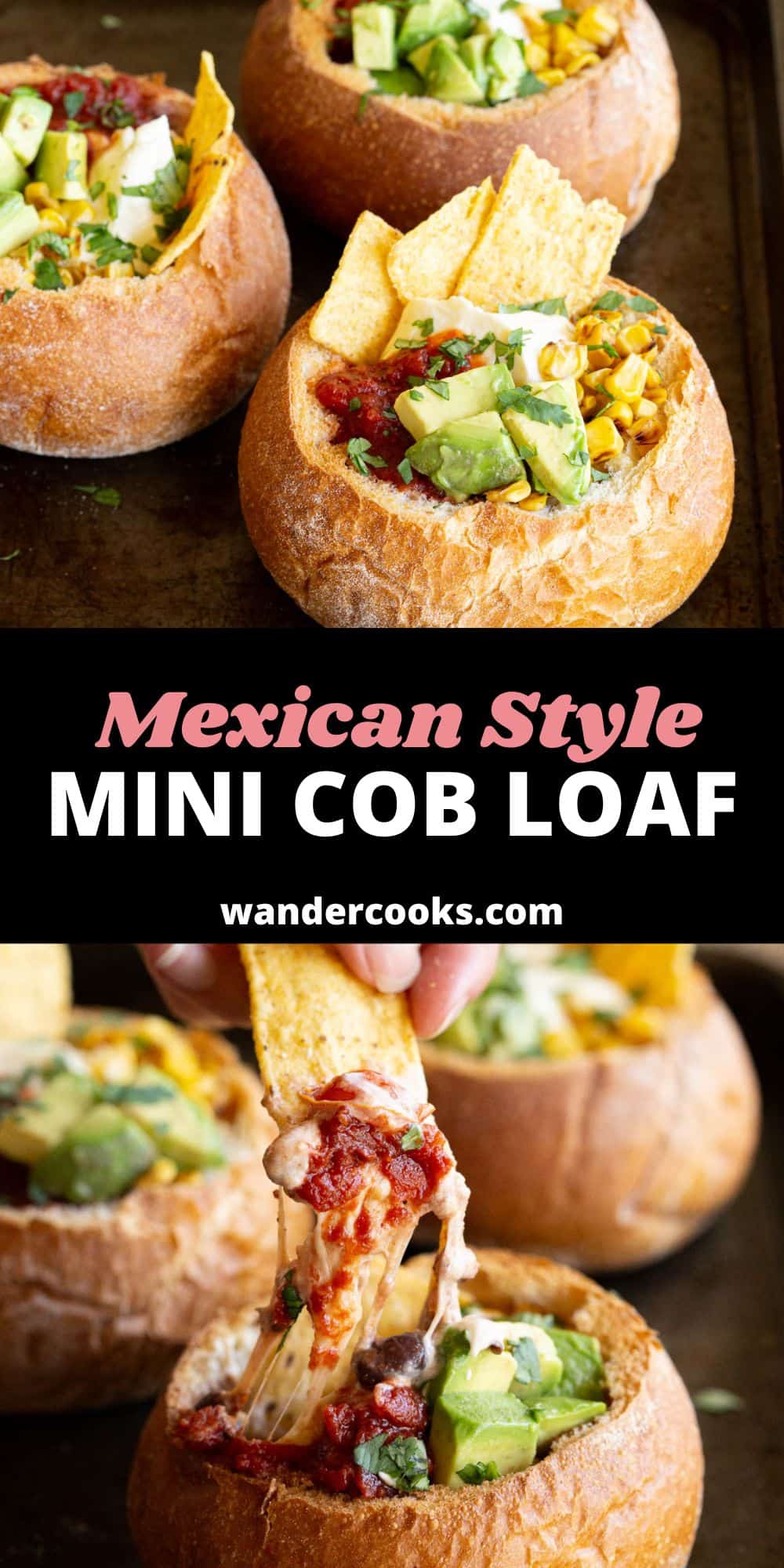 Mini Mexican Cob Loaf Dips