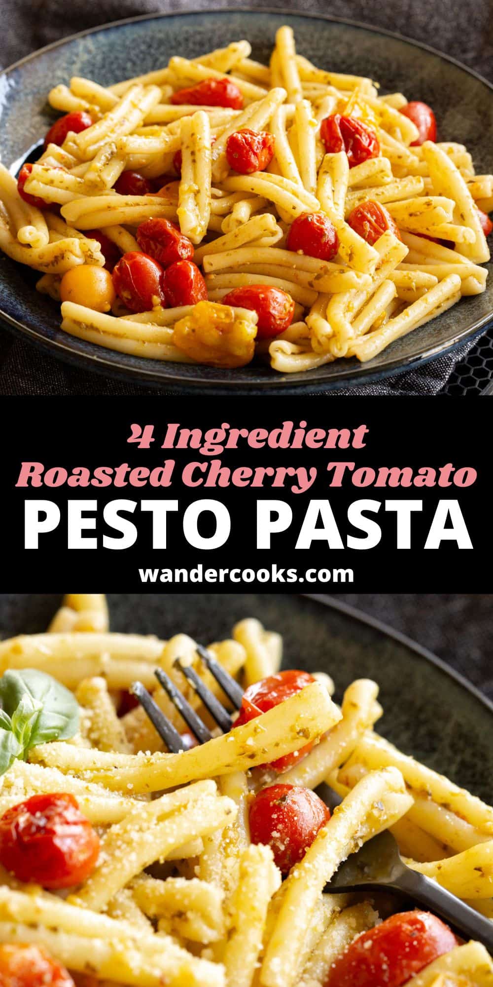 Roasted Cherry Tomato Pesto Pasta